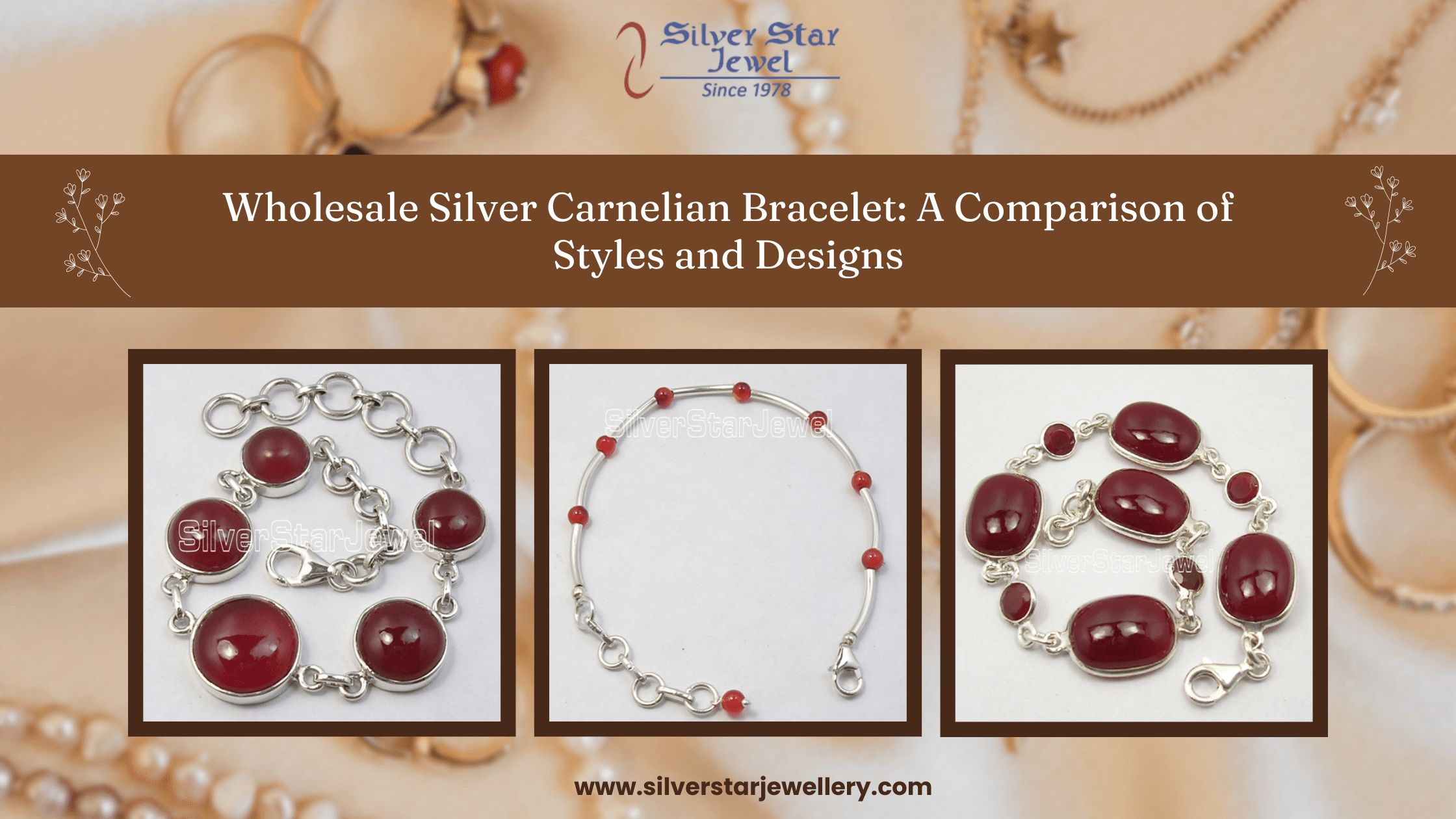 Wholesale Silver Carnelian Bracelet: A Comparison of Styles and Designs